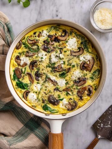 Mushroom, Spinach and Goat Cheese Frittata Recipe