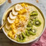 Creamy Coconut Smoothie Bowl with Fresh Fruit and Toppings Recipe
