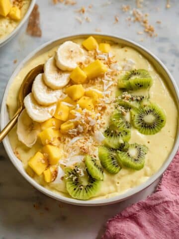 Creamy Coconut Smoothie Bowl with Fresh Fruit and Toppings Recipe