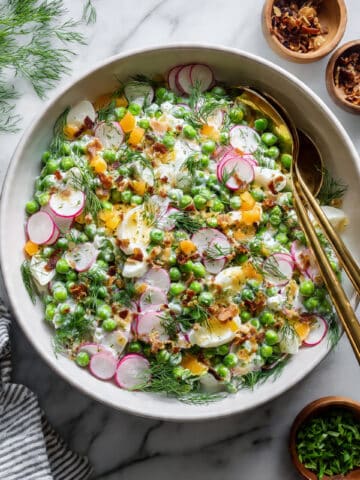 Creamy Pea Salad with Cheese Recipe