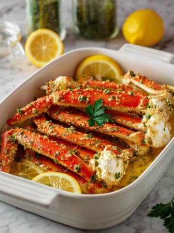 Easy Baked Snow Crab Legs with Garlic Butter Sauce Recipe