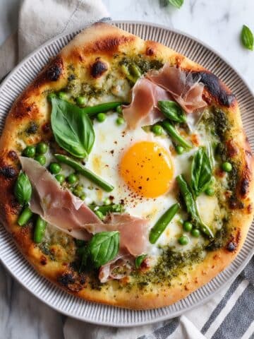 Pea Prosciutto Spring Pizza Recipe