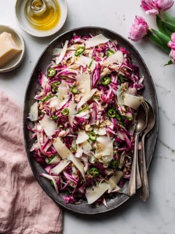 Mediterranean Radicchio Salad with Olives and Tarragon Vinaigrette Recipe