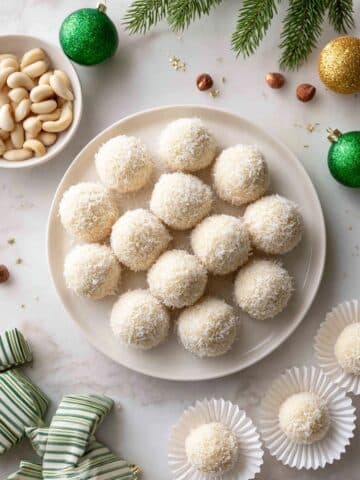 Coconut Balls with Hazelnuts and Almonds Recipe