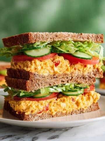 Buffalo Chickpea Salad Sandwiches with Tangy Slaw Recipe