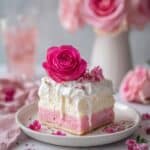Rose Poke Cake with Rosewater Cream Recipe