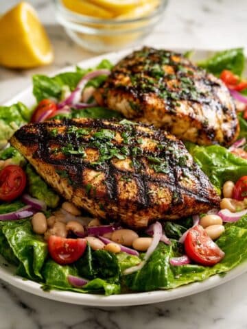 Mediterranean Grilled Tuna Steaks with Cannellini Bean Salad Recipe