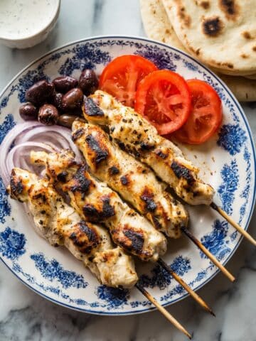 Greek Chicken Souvlaki with Tzatziki Recipe