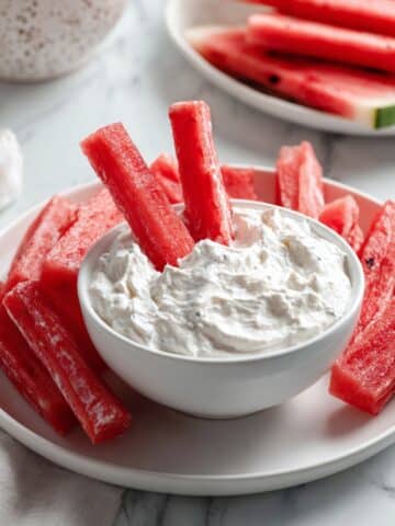 Watermelon Fries with Greek Yogurt and Whipped Topping Recipe