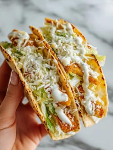 Caesar Chicken Smash Tacos Recipe