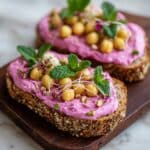 Chickpea-Free Purple Sweet Potato Hummus Toast Recipe