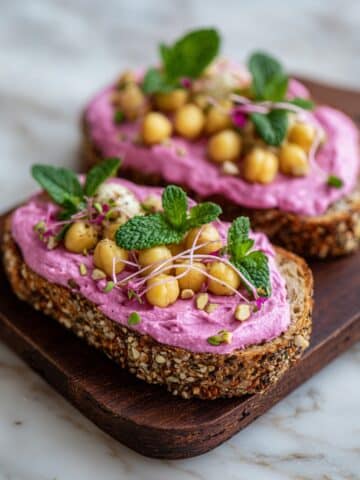 Chickpea-Free Purple Sweet Potato Hummus Toast Recipe