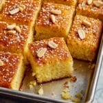 Lebanese Sfouf: Turmeric and Anise Seed Semolina Cake Recipe
