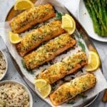 Baked Salmon with Panko-Dill Crust Recipe