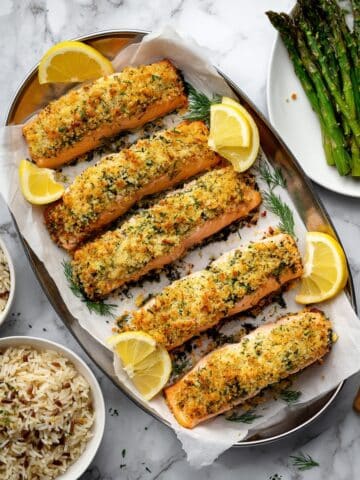 Baked Salmon with Panko-Dill Crust Recipe