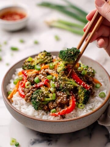 Ground Turkey Teriyaki Rice Bowl Recipe