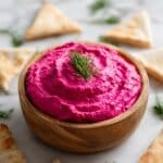 Beet Tzatziki with Beet Green Chips Recipe