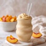 Quick Peaches and Cream Protein Smoothie (with Greek Yogurt) Recipe