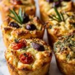 Focaccia Muffins (Easy No-Knead Recipe with 3 Flavors) Recipe