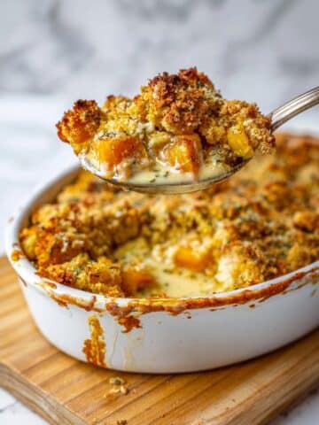 Cheesy Butternut Squash Gnocchi Bake with Harissa Recipe
