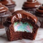 Chocolate Rainbow Cupcakes Recipe