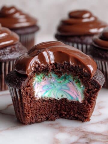 Chocolate Rainbow Cupcakes Recipe