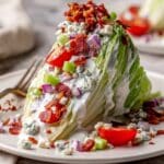 Wedge Salad with Blue Cheese Dressing, Bacon, and Fresh Vegetables Recipe