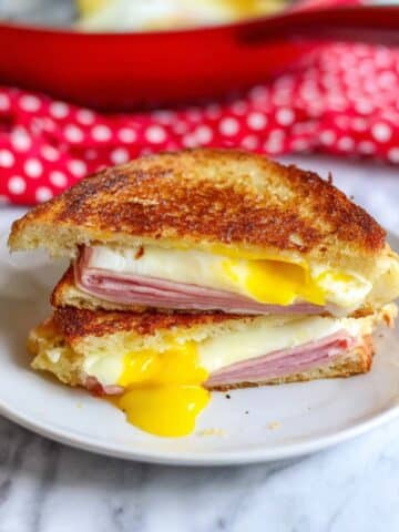 Fried Egg Sandwich with Honey Ham and Melty American Cheese Recipe