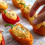 Mini Bell Pepper Poppers with Cheesy Spiced Tofu Filling Recipe