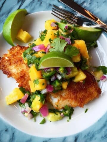 Coconut Crusted Fish with Mango Salsa Recipe