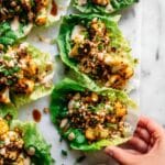 Roasted Cauliflower Lettuce Wraps with Korean BBQ-Inspired Sauce Recipe