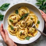 Lobster Ravioli with Butter Sage Sauce Recipe