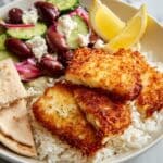 Greek Bowls with Golden Halloumi and Tzatziki Recipe