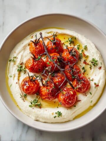 Roasted Cherry Tomatoes with Whipped Goat Cheese and Toasted Sourdough Recipe