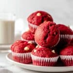 Red Velvet Muffins with White Chocolate Chips Recipe