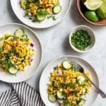 Mexican Street Corn Salad with Cucumbers Recipe