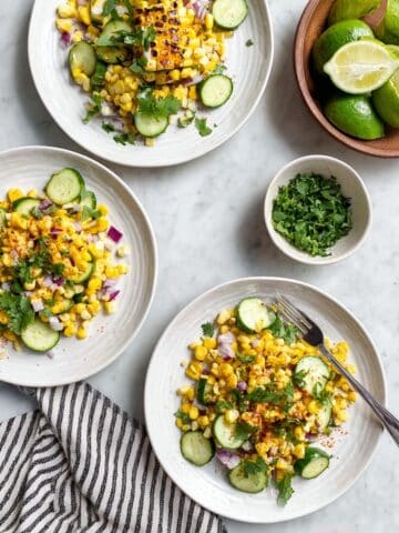 Mexican Street Corn Salad with Cucumbers Recipe