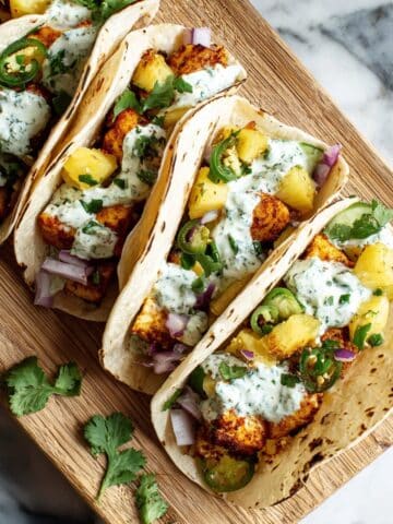 Blackened Tilapia Fish Tacos with Pineapple Salsa Recipe