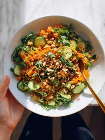 Crispy Rice Salad with Cucumbers and Herbs Recipe
