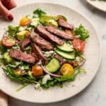 Best Steak Salad with Creamy Balsamic Vinaigrette Recipe