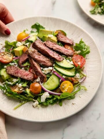Best Steak Salad with Creamy Balsamic Vinaigrette Recipe