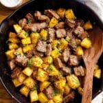 Garlic Butter Steak Bites and Potatoes Recipe
