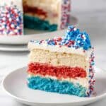 Red, White, and Blue Fourth of July Cake Recipe