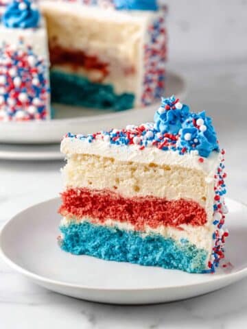 Red, White, and Blue Fourth of July Cake Recipe