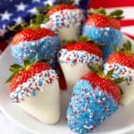 Red, White & Blue Chocolate Covered Strawberries Recipe