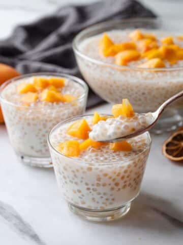 Mango Sago Dessert with Coconut Jelly and Cream Recipe