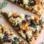 Roasted Vegetable and Kale Pizza with Asiago and Kalamata Olives Recipe