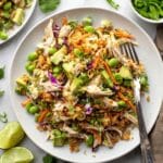 Crispy Rice Salad with Sesame Ginger Dressing and Chicken Recipe