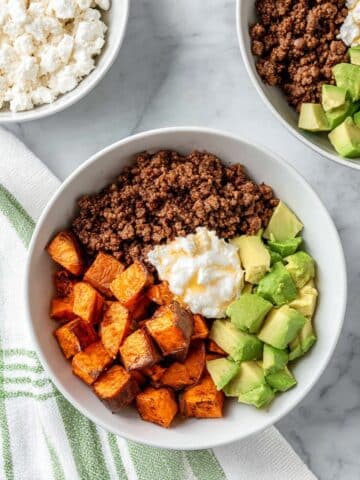 Hot Honey Sweet Potato Beef Bowl Recipe