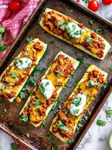 Taco Stuffed Zucchini Boats Recipe